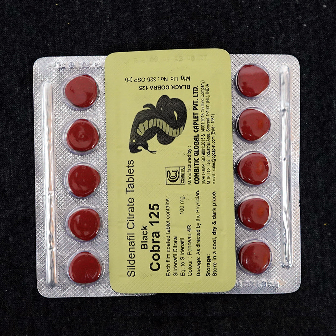 Black Cobra 125mg Film Caplet Tablets