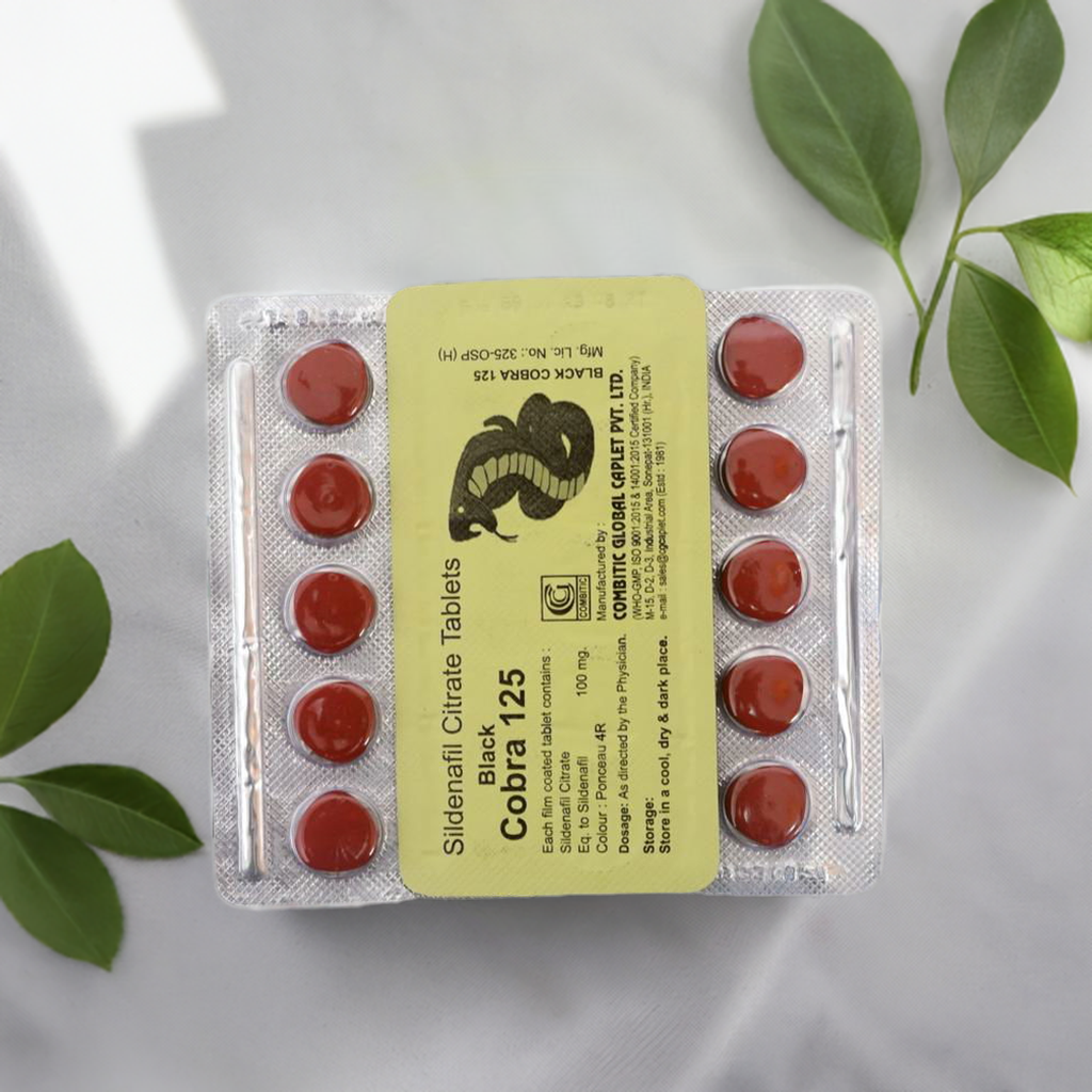 Black Cobra 125mg Film Caplet Tablets