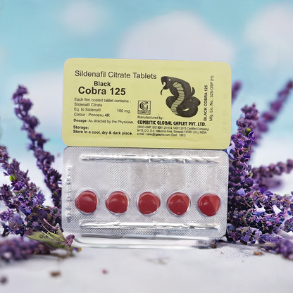 Black Cobra 125mg Film Caplet Tablets
