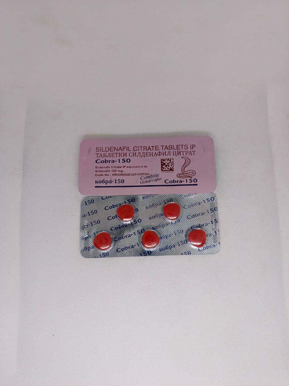 Black Cobra 150mg Film Caplet Tablets